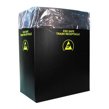 Desco Industries 2.00 Mil Static Dissipative Trash Can Liner, 36 Gallon, Pink, Pkg. Qty. 50 - 37823